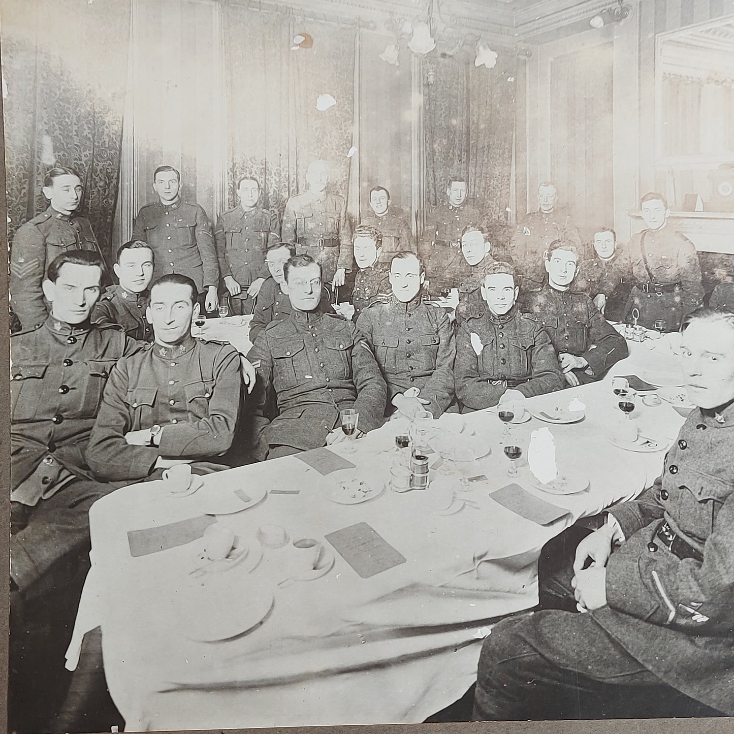 WW1 Canadian Photo On Matte Board 10th battalion