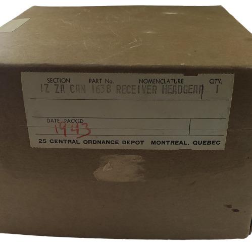 WW2 Canadian Radio Receiver Headset - Nos In Issue Box