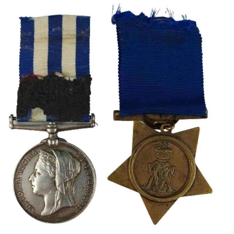 Pre-WW1 British 1882 Egypt Khedives Star Medal Pair London Division Royal Artillery