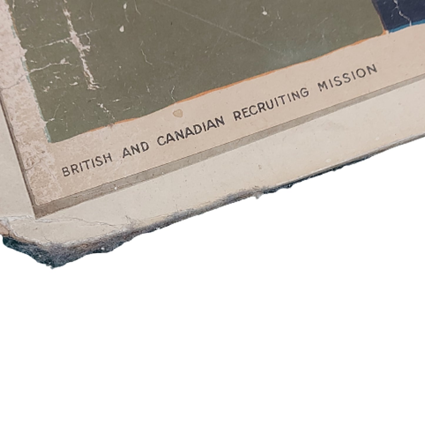 WW1 British Canadian Recruiting Mission Poster -Britishers You're Needed Come Across Now
