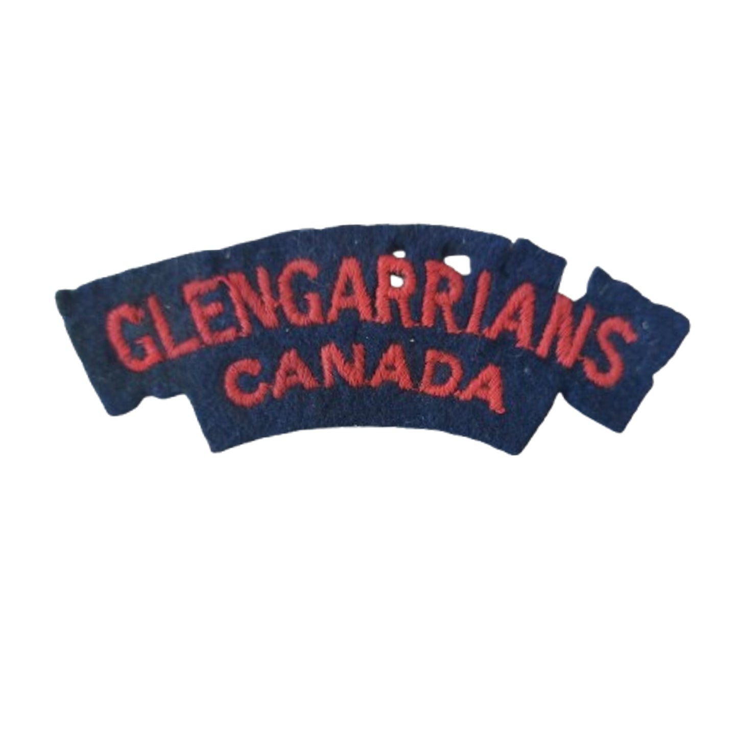WW2 Canadian Glengarrians Canada Cloth Shoulder Title