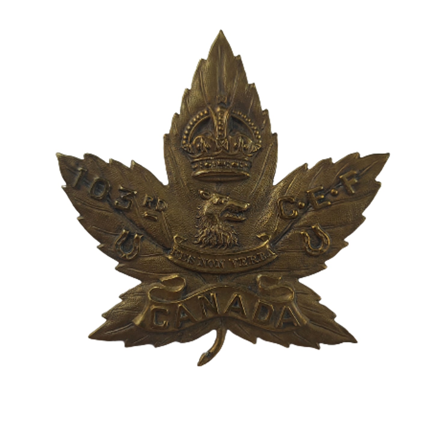 WW1 Canadian 103rd Battalion Cap Badge -Victoria, B.C.