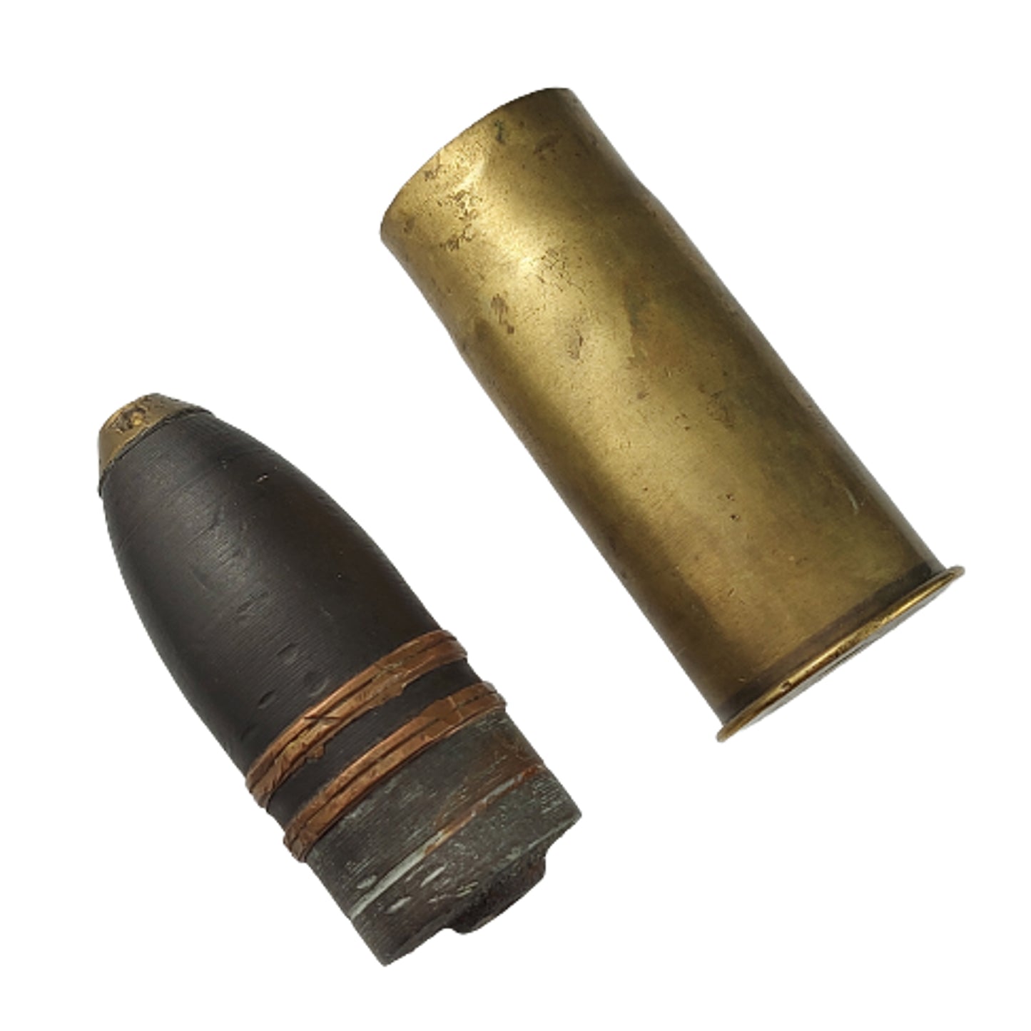 WW1 German Inert 37mm "Pom-Pom" Field Gun Shell With Projectile