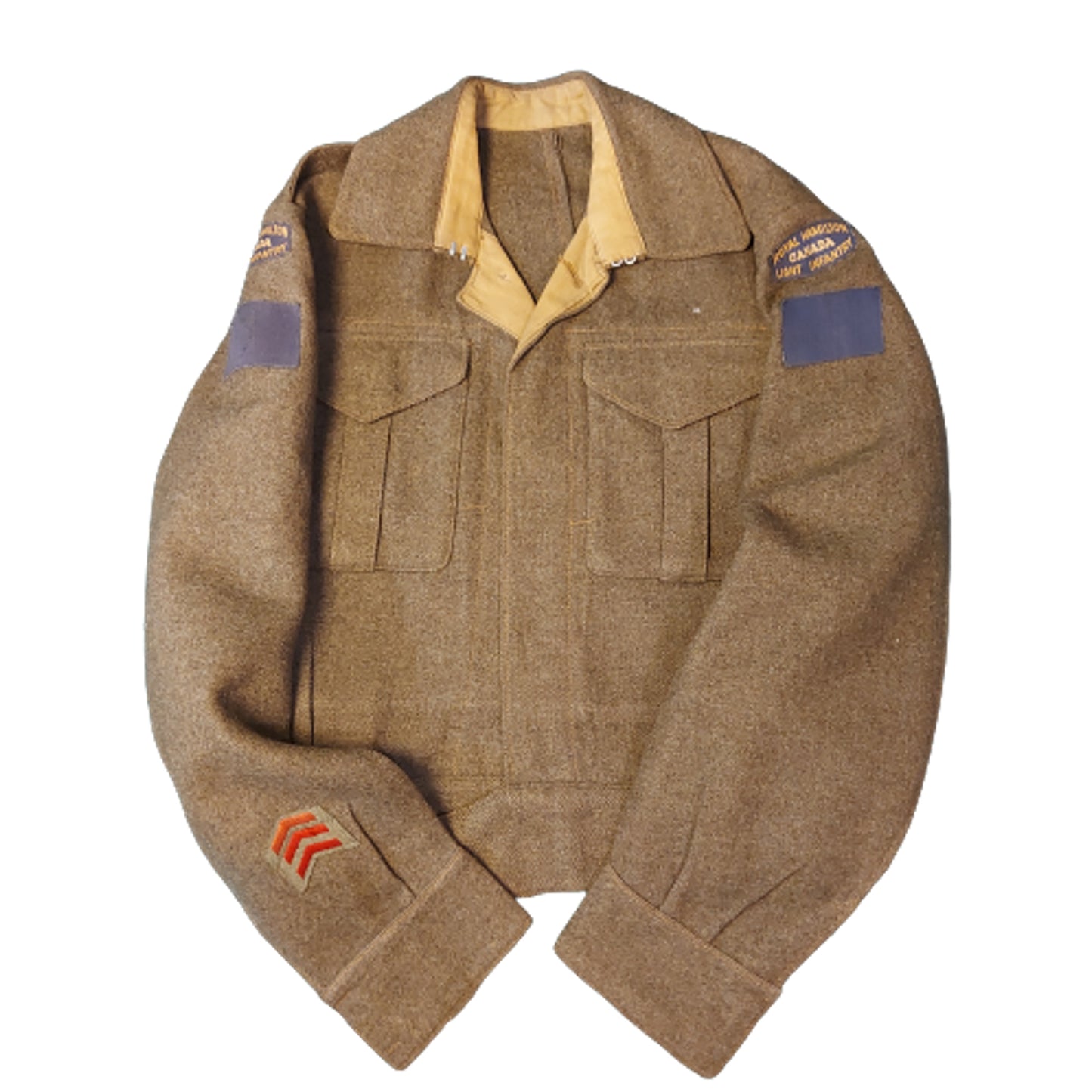 Named WW2 RHLI Royal Hamilton Light Infantry BD Battle Dress Tunic With Trousers 1943