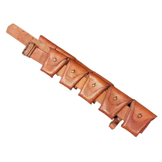 WW1 Canadian 11 Pocket Leather Bandolier