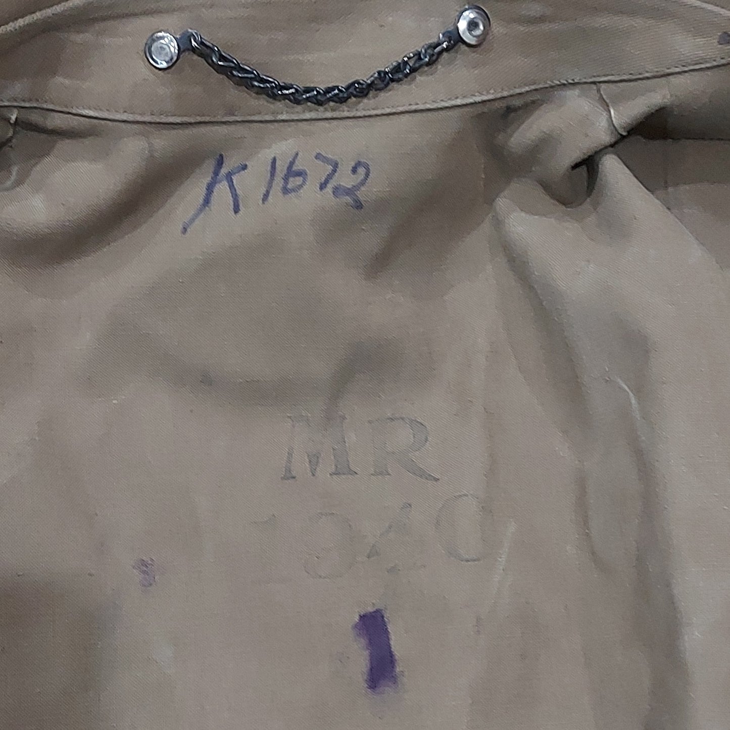 WW2 Canadian Officer's Rain Coat With Service Number -5th Motorcycle Regiment British Columbia Dragoons