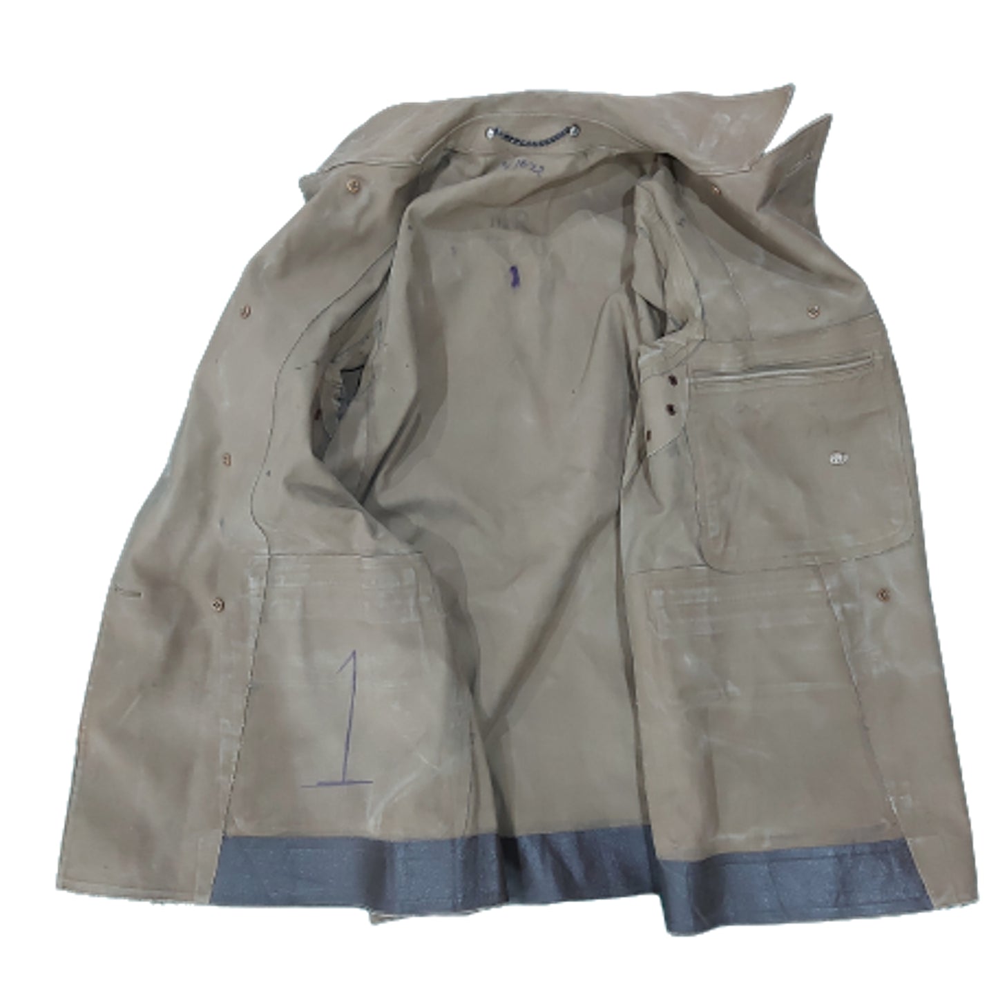 WW2 Canadian Officer's Rain Coat With Service Number -5th Motorcycle Regiment British Columbia Dragoons