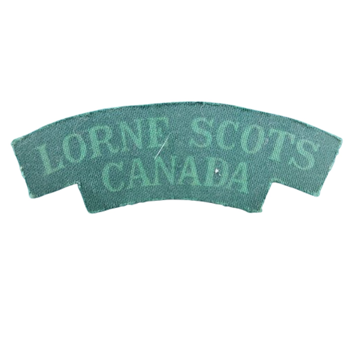 WW2 Canadian Lorne Scots Canada Printed Canvas Shoulder Title