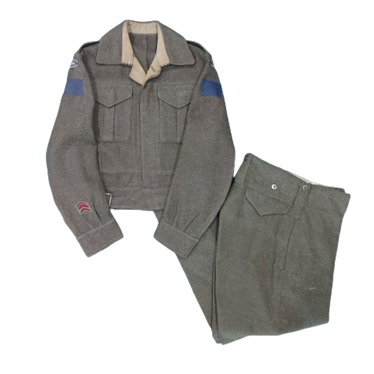 WW2 Canadian RHLI Royal Hamilton Light Infantry Named BD Battle Dress Tunic With Trousers 1943