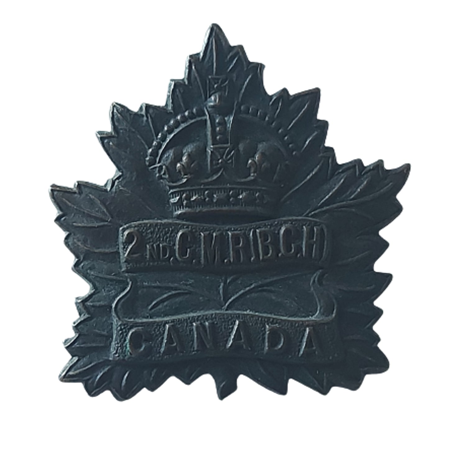WW1 CEF Canadian 2nd CMR Canadian Mounted Rifles Cap Badge