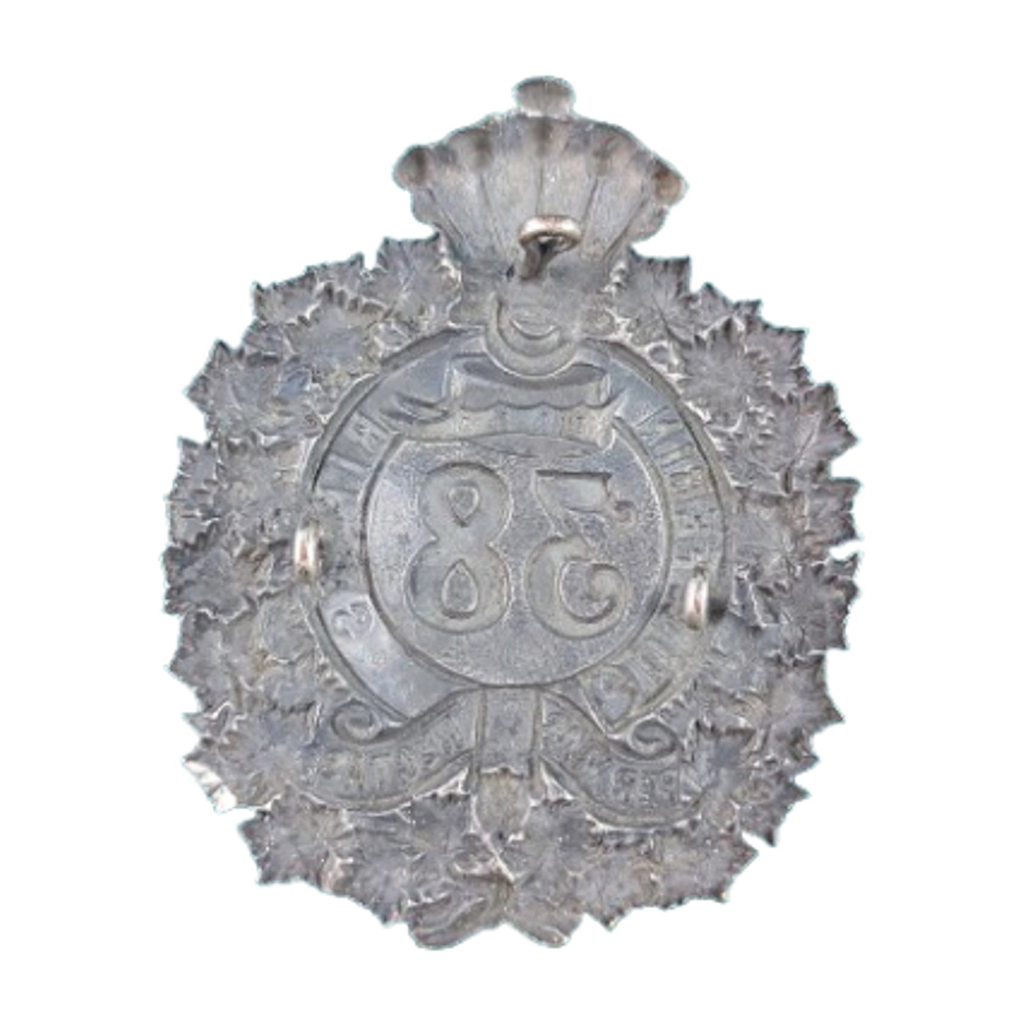 Pre-WW1 Canadian 38th Brant Battalion Helmet Plate -Dufferin Rifles