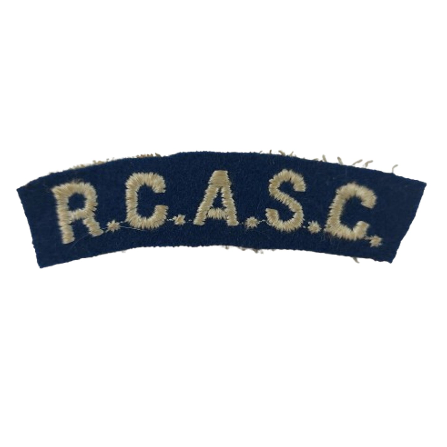 WW2 Canadian RCASC Royal Canadian Army Service Corps Cloth Shoulder Title