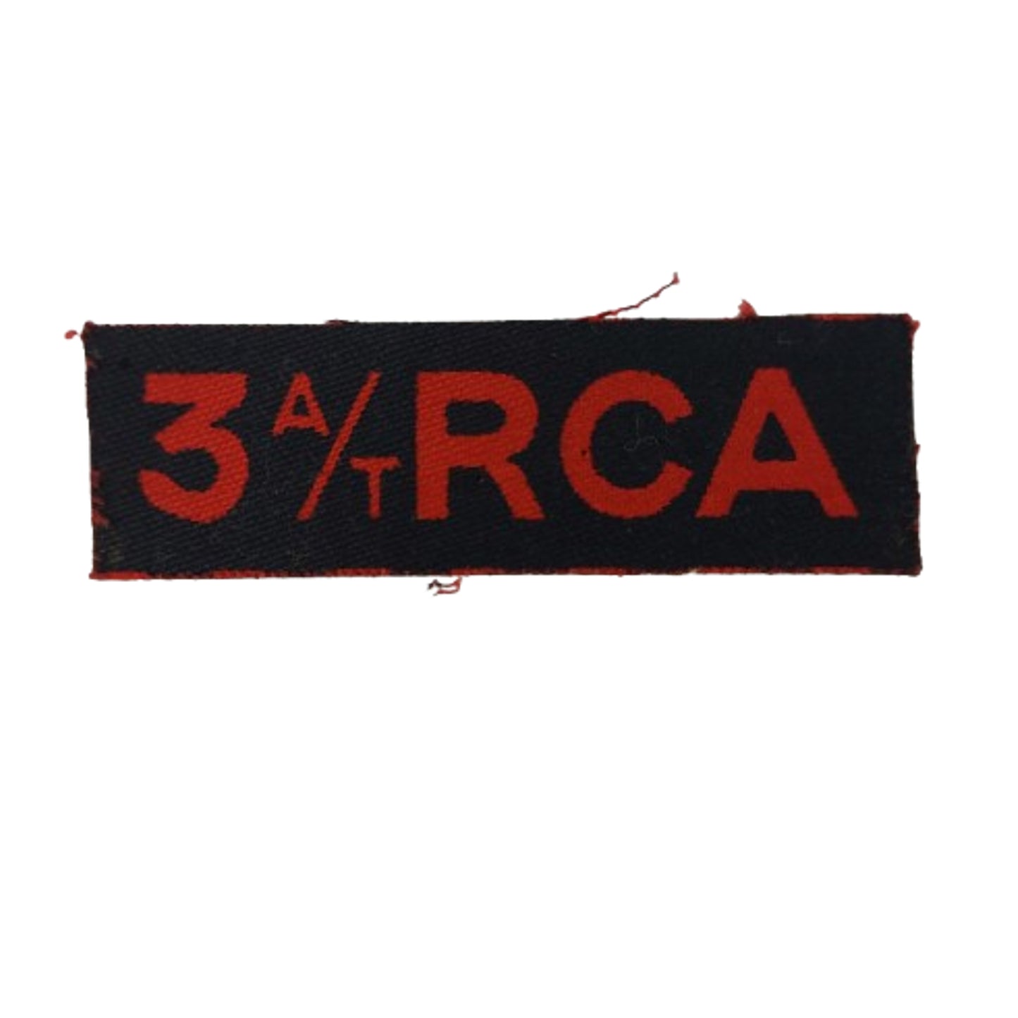 WW2 Canadian 3 A/T RCA Royal Canadian Artillery Printed Canvas Shoulder Title
