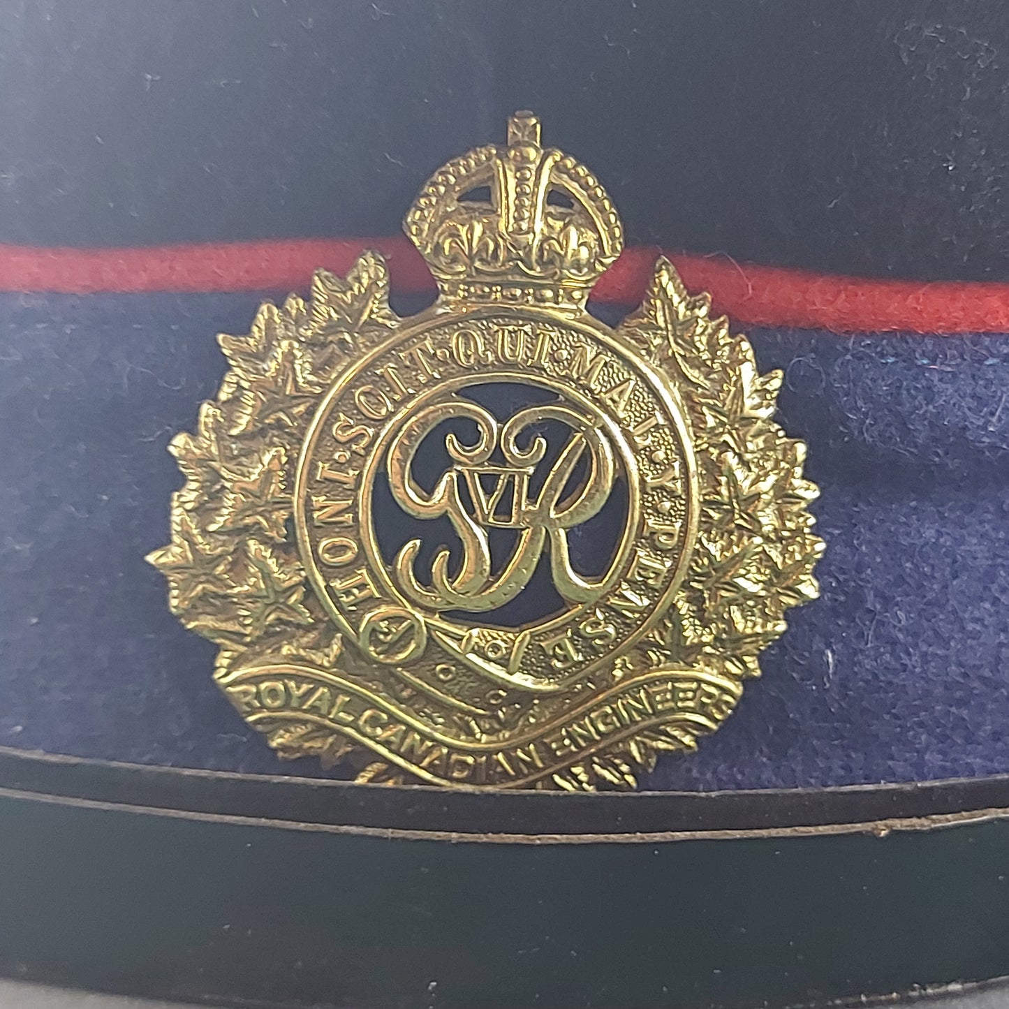 WW2 RCE Royal Canadian Engineers Other Rank's Colored Forage Cap