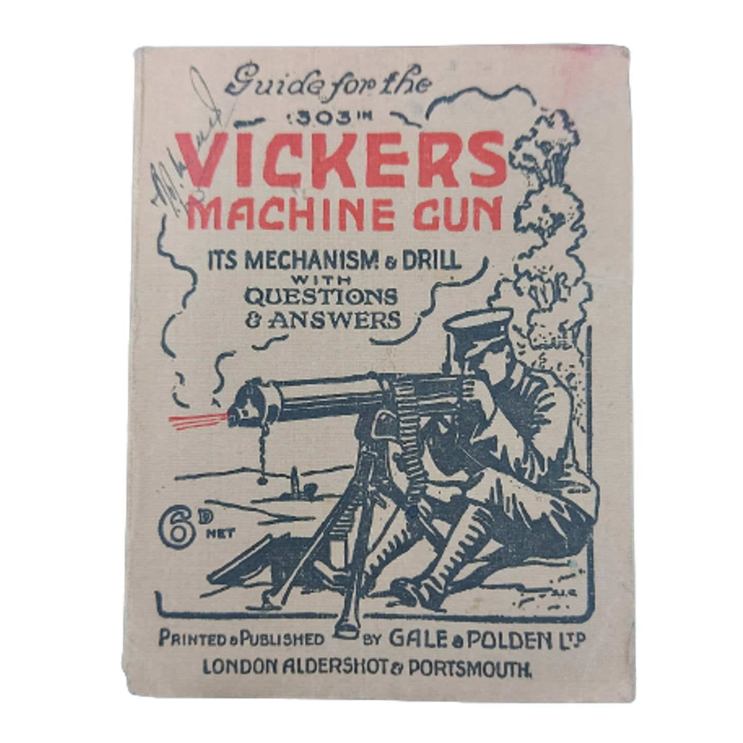 WW1 Canadian British Named Vickers Machine Gun Manual -1915