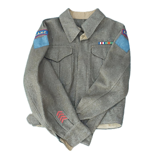 WW2 Canadian BD Battle Dress Tunic -RCAMC Royal Canadian Army Medical Corps