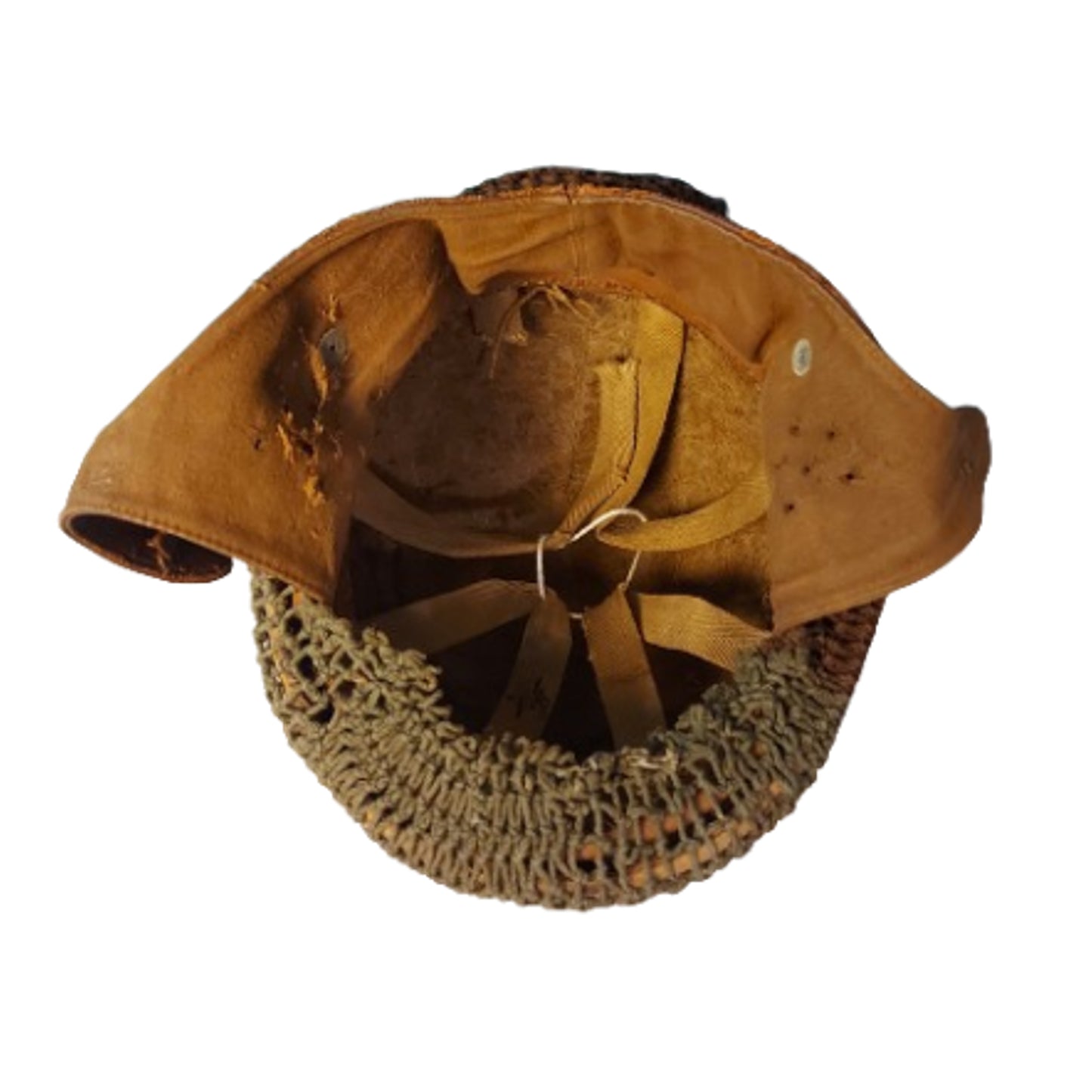 WW2 Canadian British Dispatch Riders Fiber Helmet With Camo Net