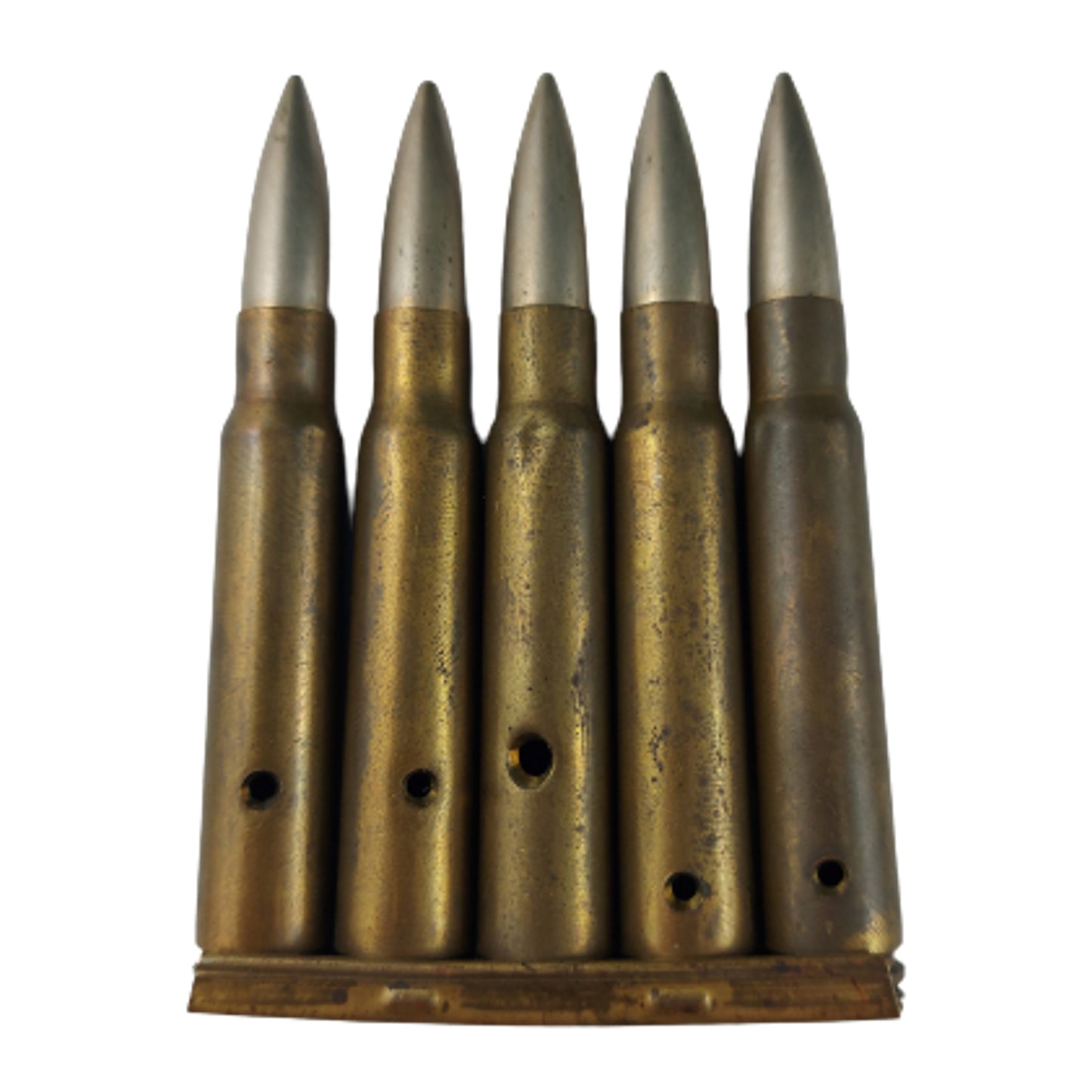 WW2 German Inert 8mm Mauser Rounds On Stripper Clip