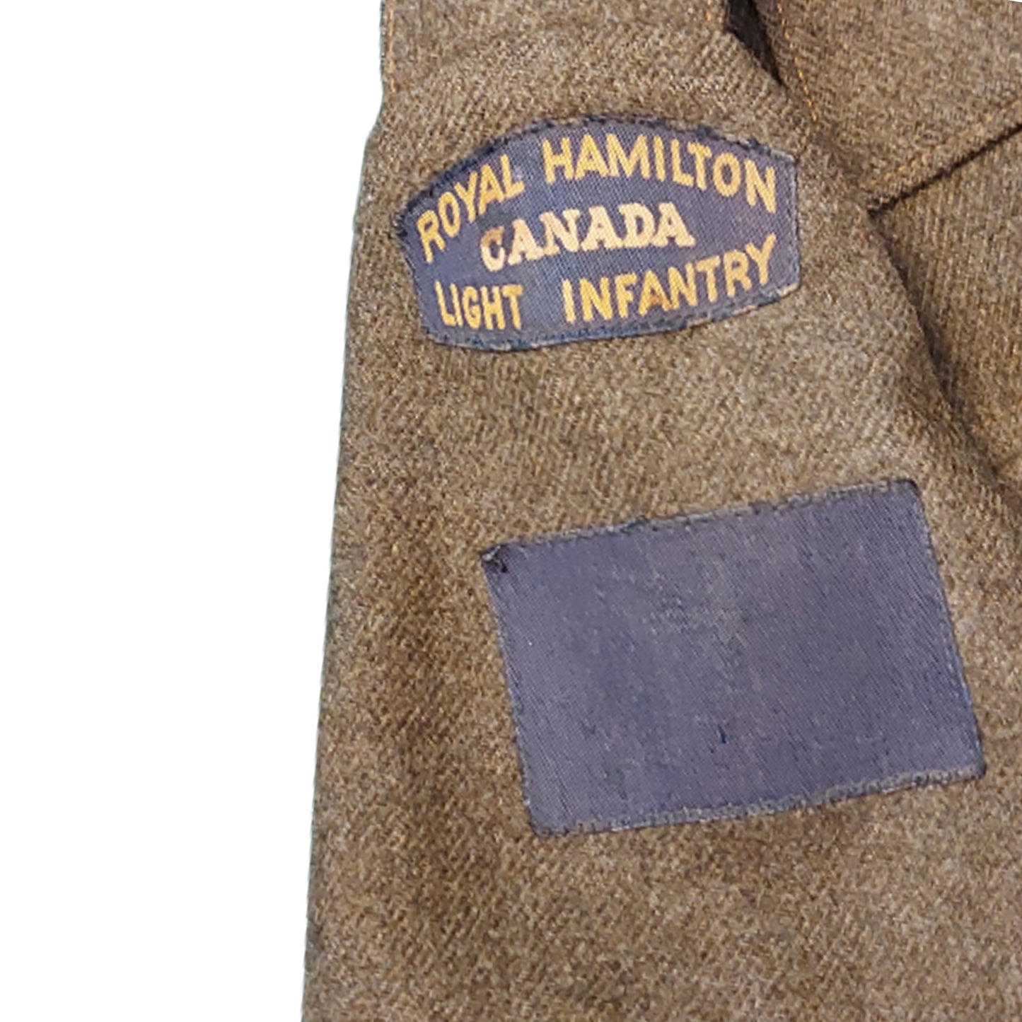 WW2 Canadian RHLI Royal Hamilton Light Infantry Named BD Battle Dress Tunic With Trousers 1943