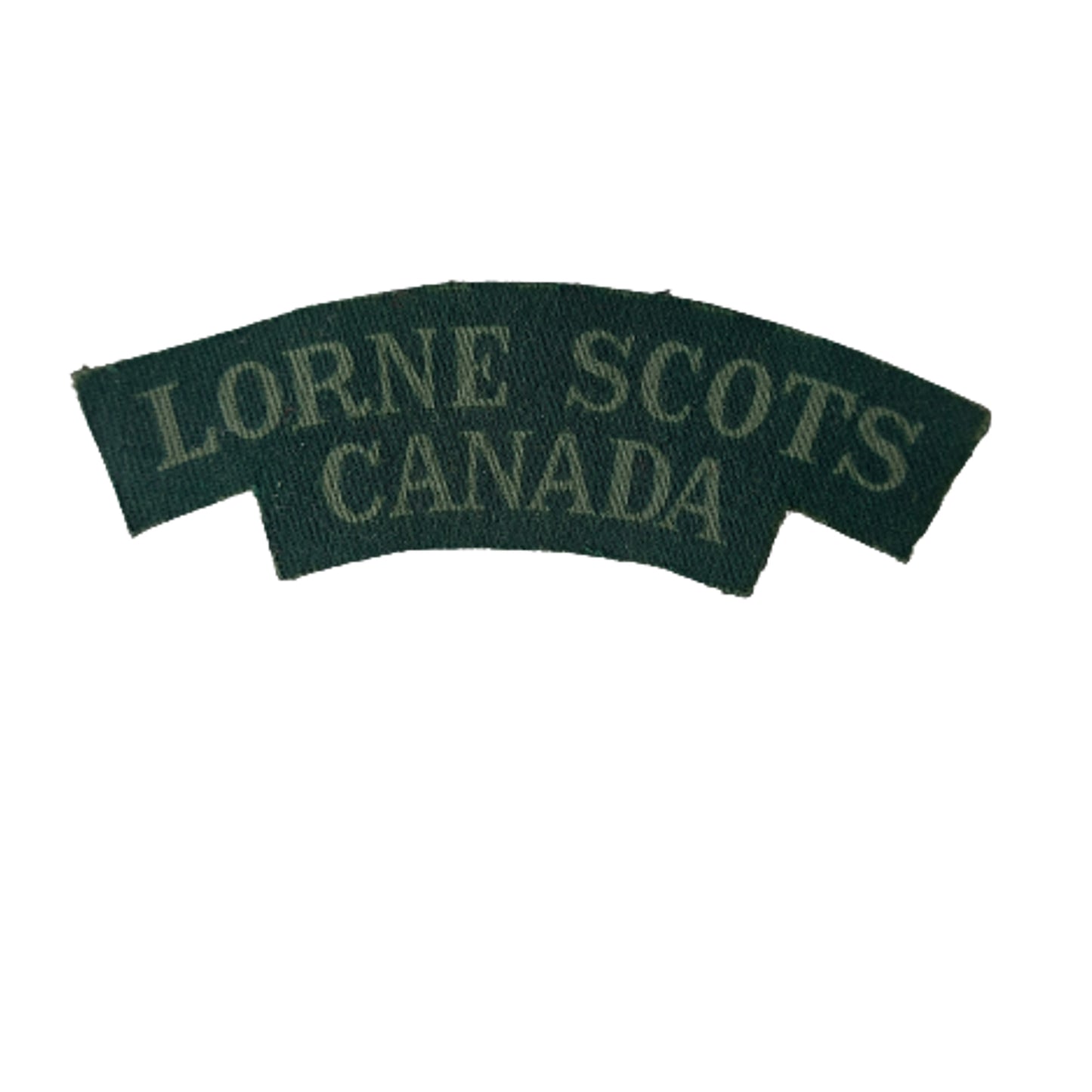 WW2 Canadian Lorne Scots Canada Printed Canvas Shoulder Title
