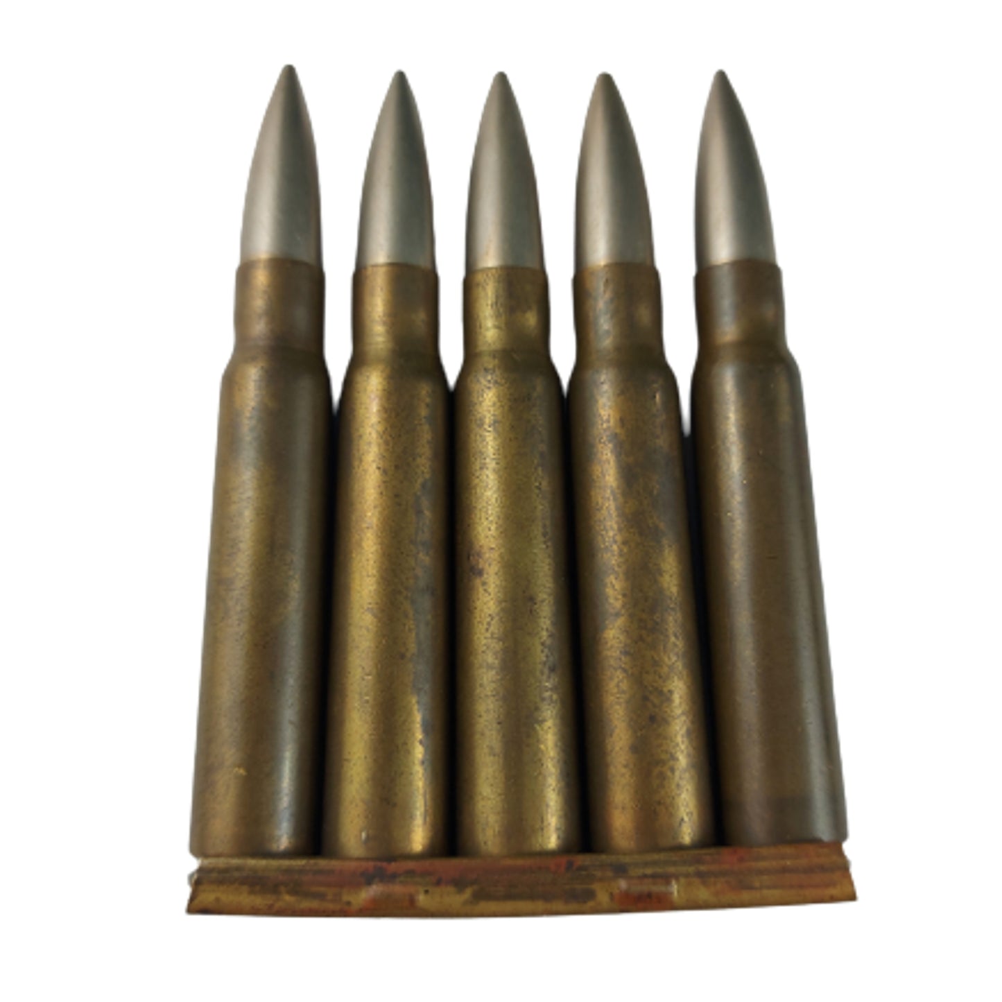 WW2 German Inert 8mm Mauser Rounds On Stripper Clip