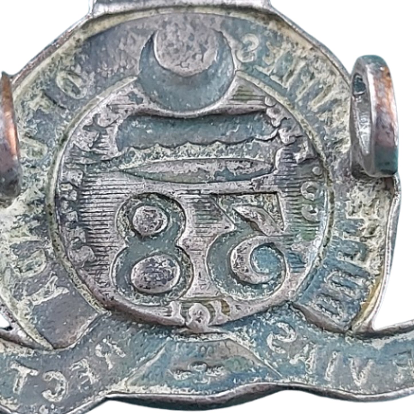 Pre-WW1 38th Dufferin Rifles of Canada Officer's Collar Badge Pair