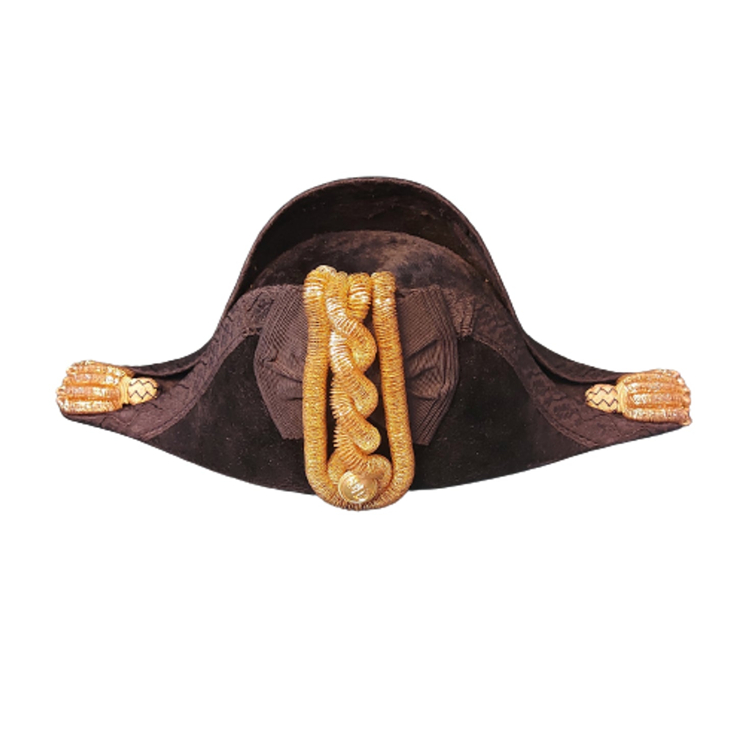 Pre-WW1 British Named And Cased 1904 -1918 RN Royal Navy Officers Epaulette And Bicorn Hat Set