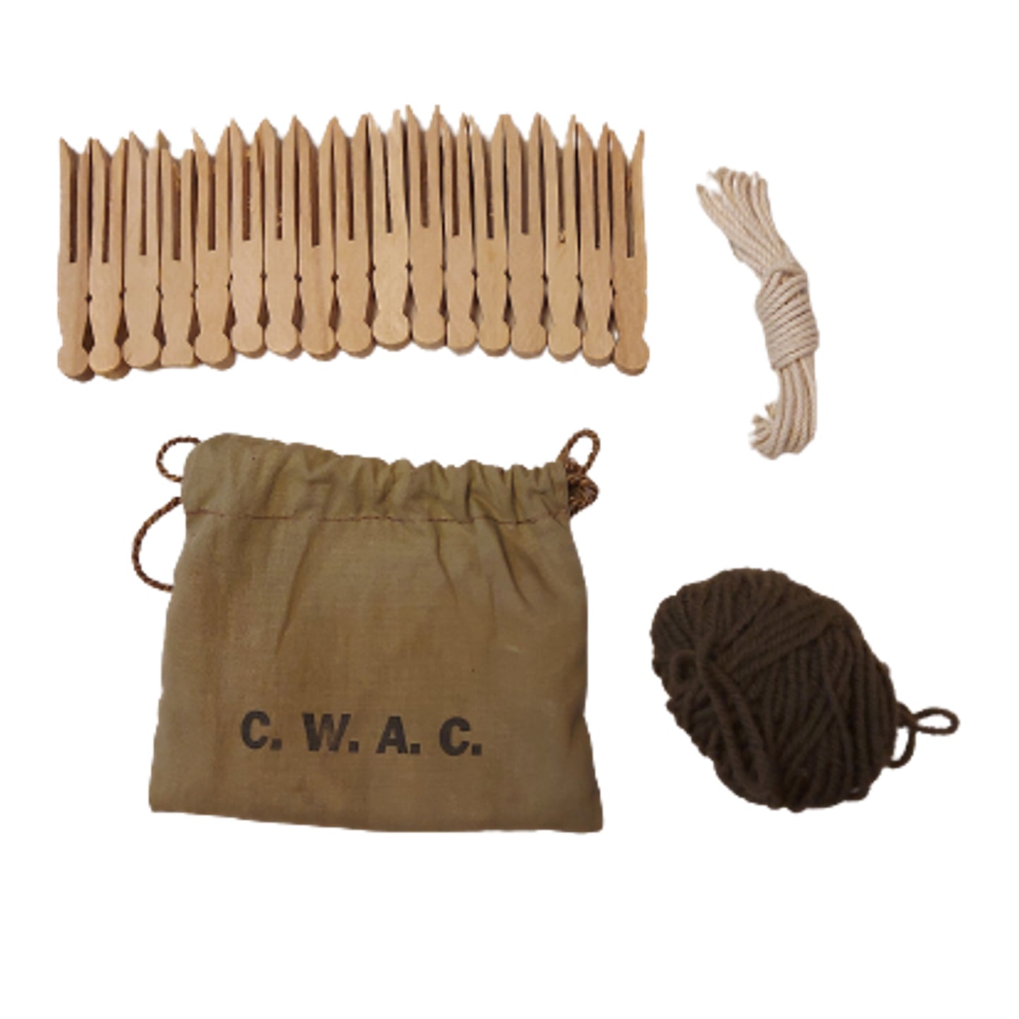 WW2 CWAC Canadian Women's Army Corps Clothes Line Kit