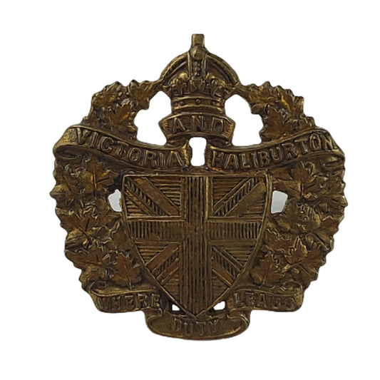 Pre-WW2 Canadian Victoria & Haliburton Regiment Collar Badge
