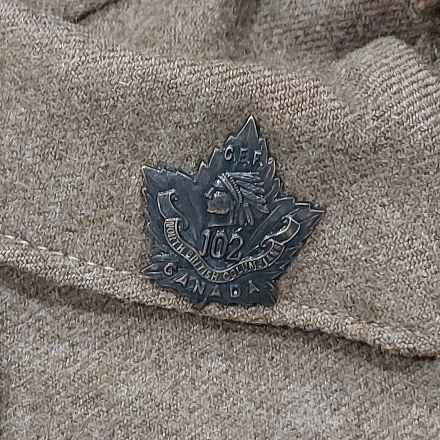 WW1 Canadian Named CEF Tunic 102nd Battalion North British Columbians