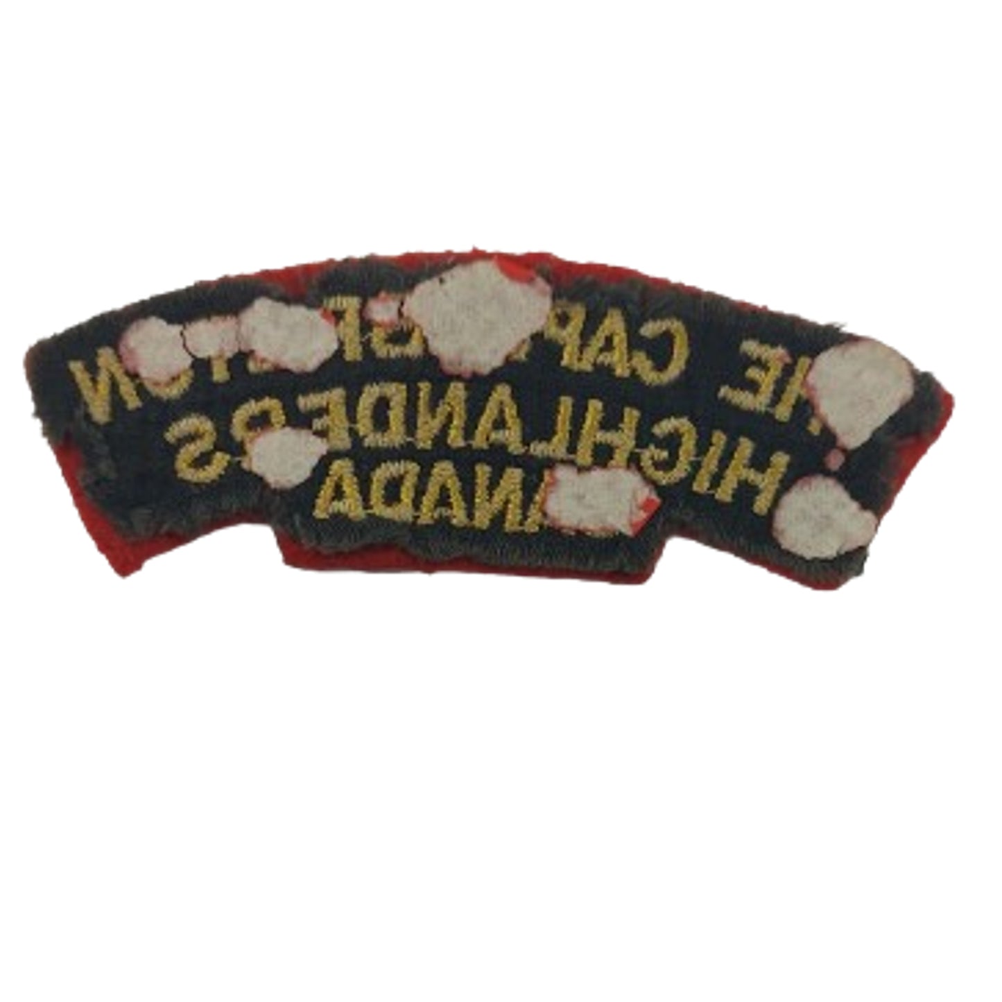 WW2 Canadian Cape Breton Highlanders Cloth Shoulder Title