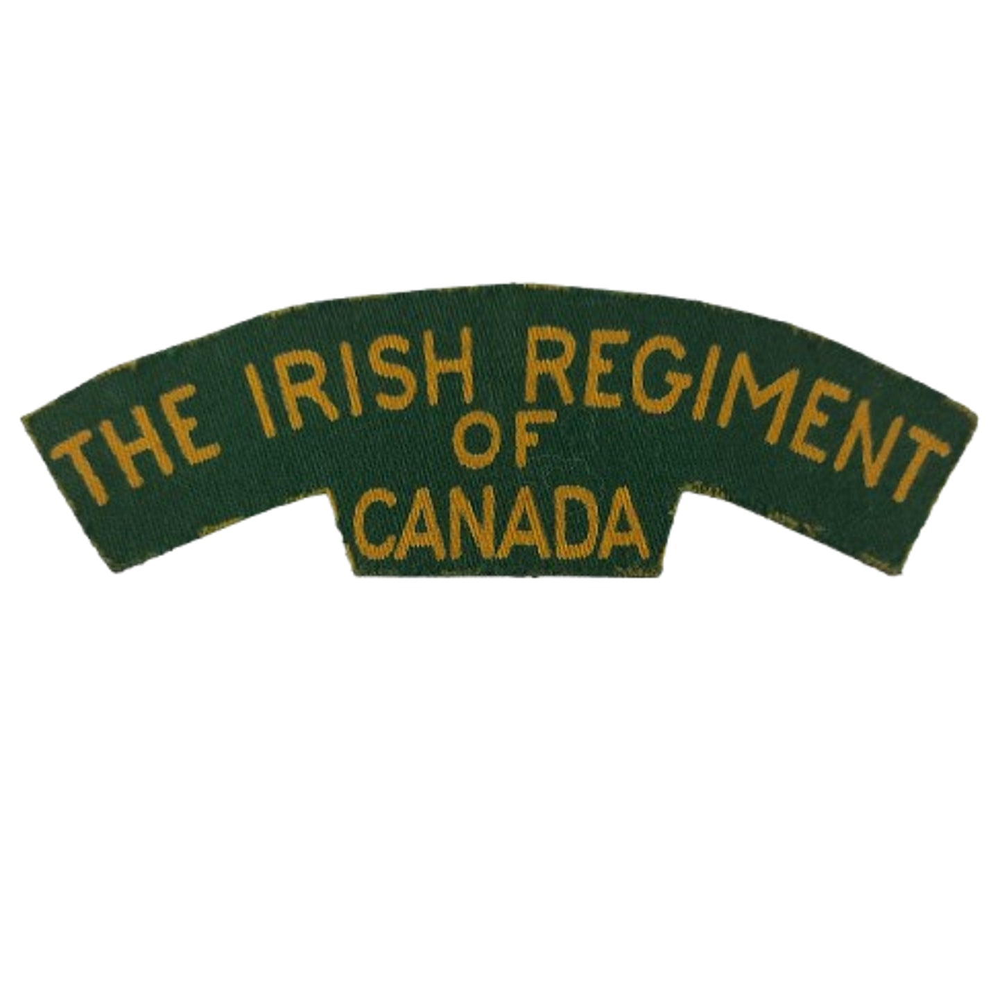 WW2 Canadian The Irish Regiment Of Canada Printed Canvas Shoulder Title