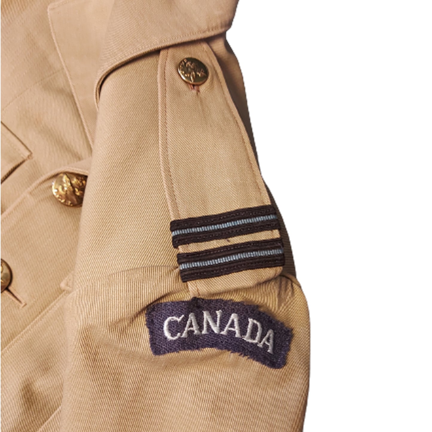 Named WW2  RCAF Royal Canadian Air Force Pilot Officer Four Pocket Summer Tunic