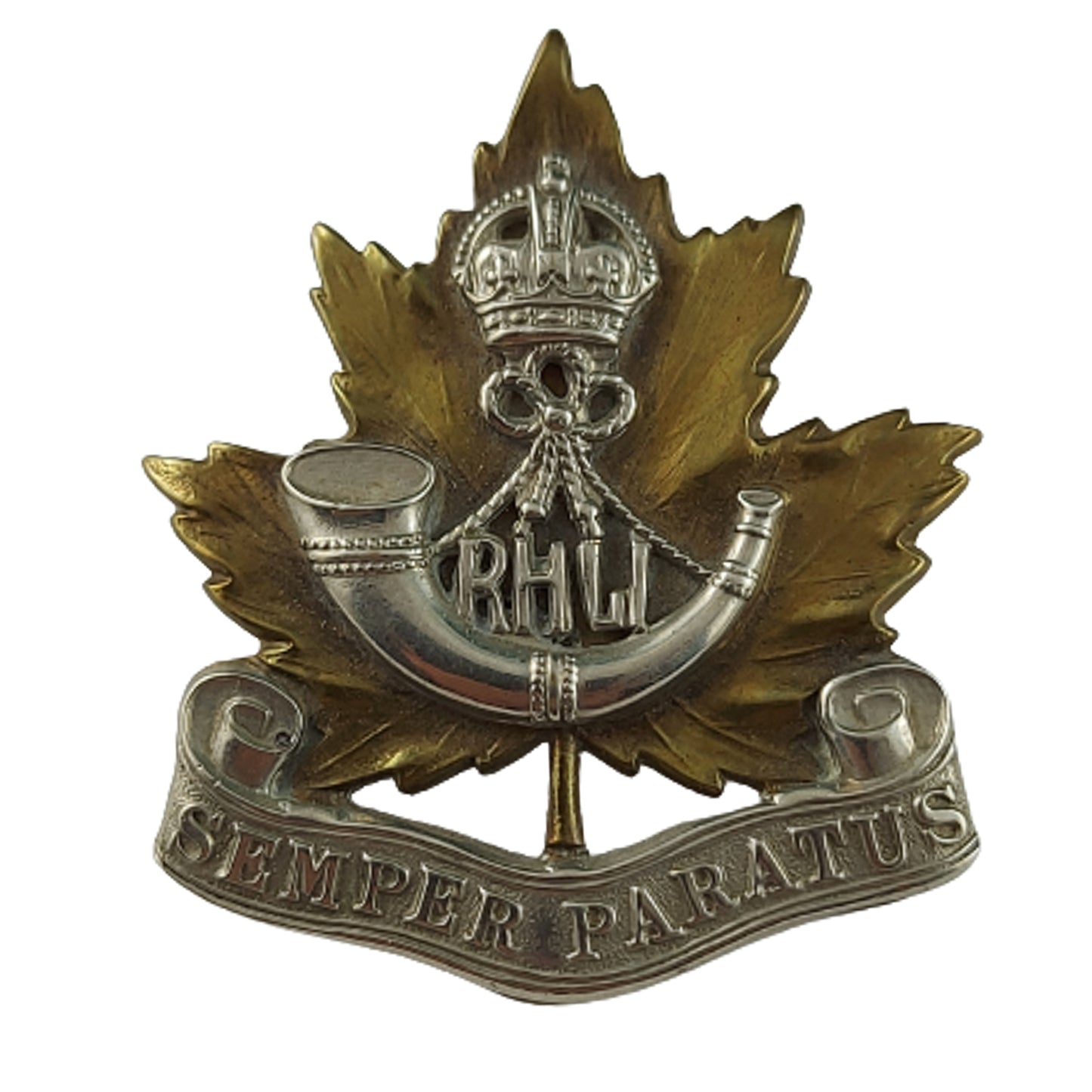 WW2 Canadian RHLI Royal Hamilton Light Infantry Officer's Cap Badge