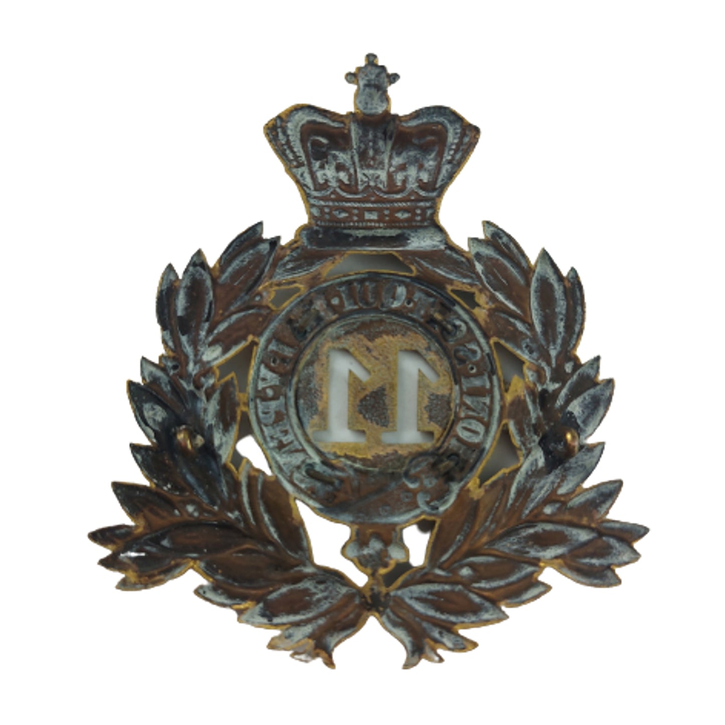 Pre-WW1 British Victorian 11th Regiment Of Foot Shako Helmet Plate