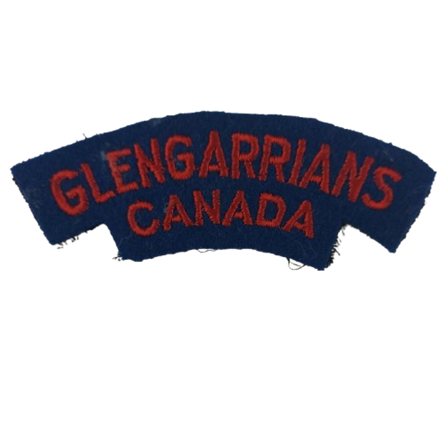WW2 Canadian Glengarrians Canada Cloth Shoulder Title