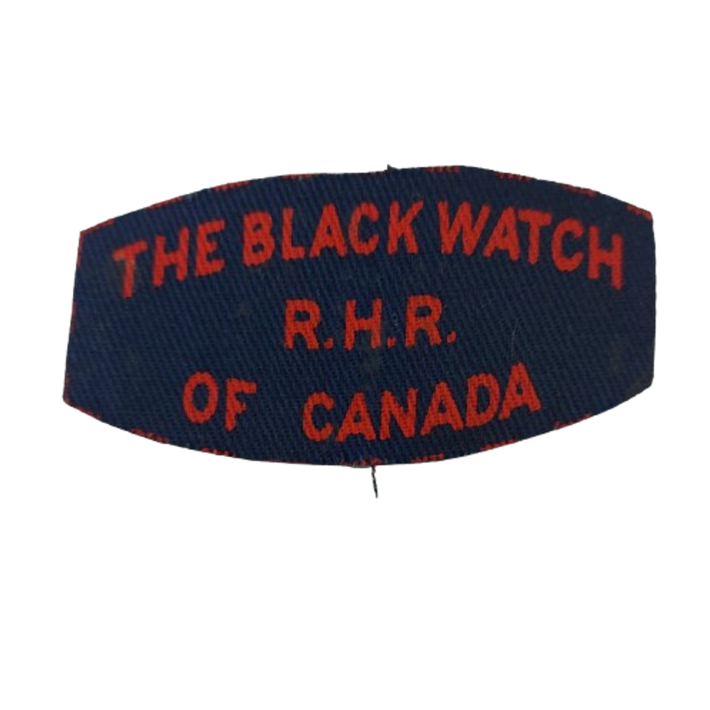 WW2 Canadian The Black Watch RHR Of Canada Printed Canvas Shoulder Title