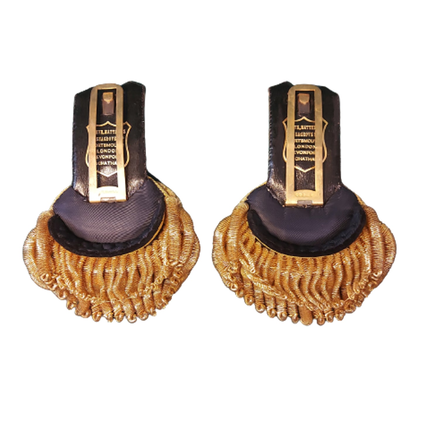 Pre-WW1 British Named And Cased 1904 -1918 RN Royal Navy Officers Epaulette And Bicorn Hat Set