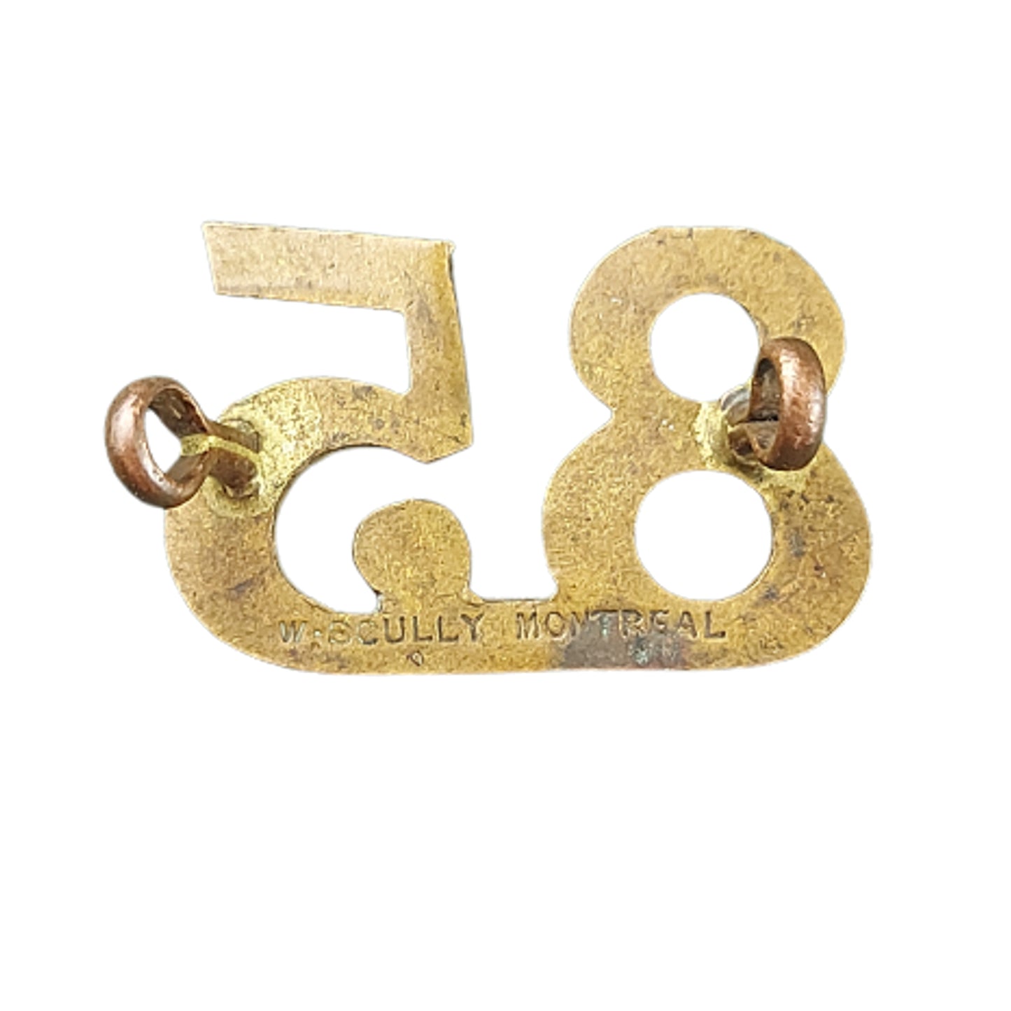 Pre-WW1 Canadian 85th Regiment Brass Shoulder Title