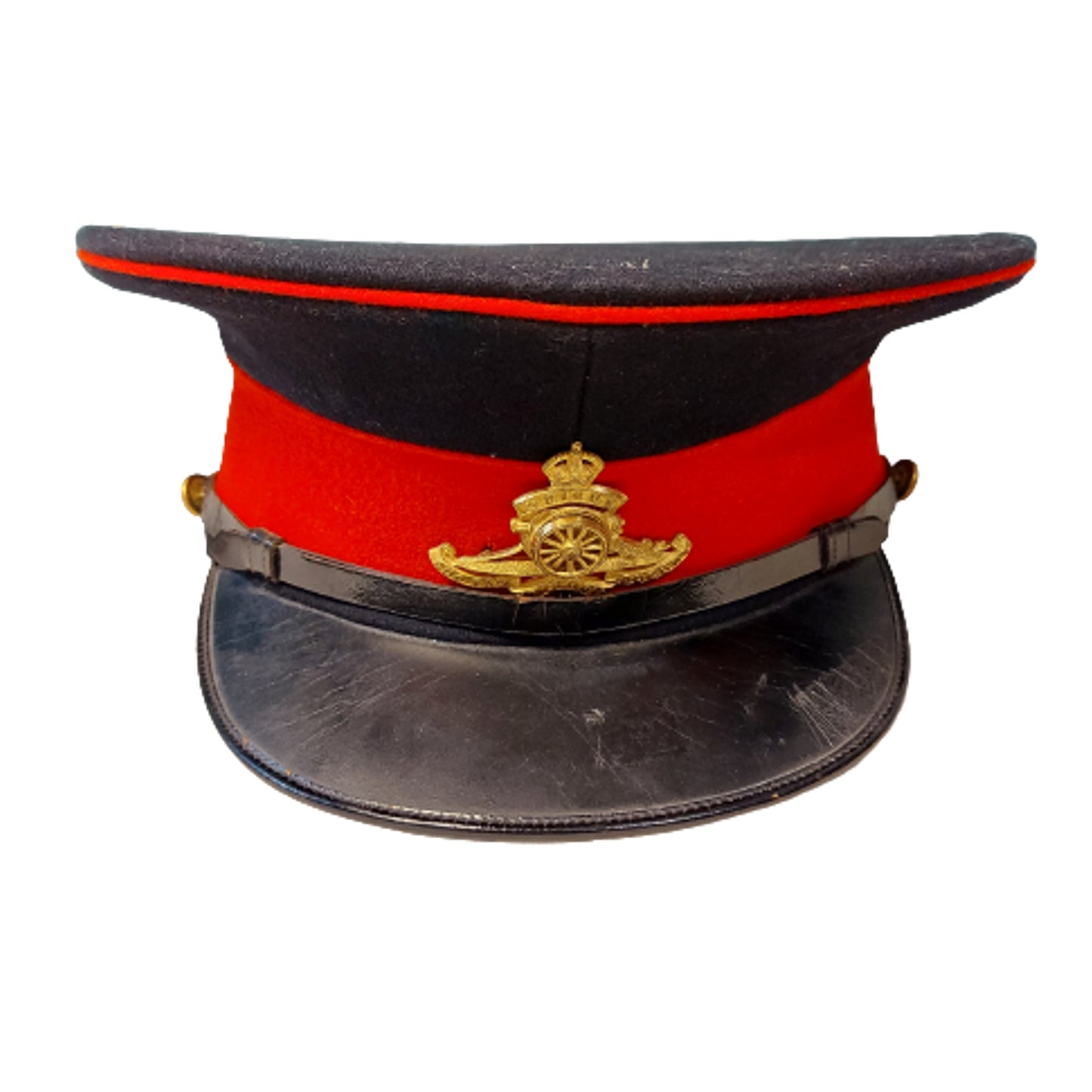 WW2 RCA Royal Canadian Artillery Officer's Visor Cap With Badge
