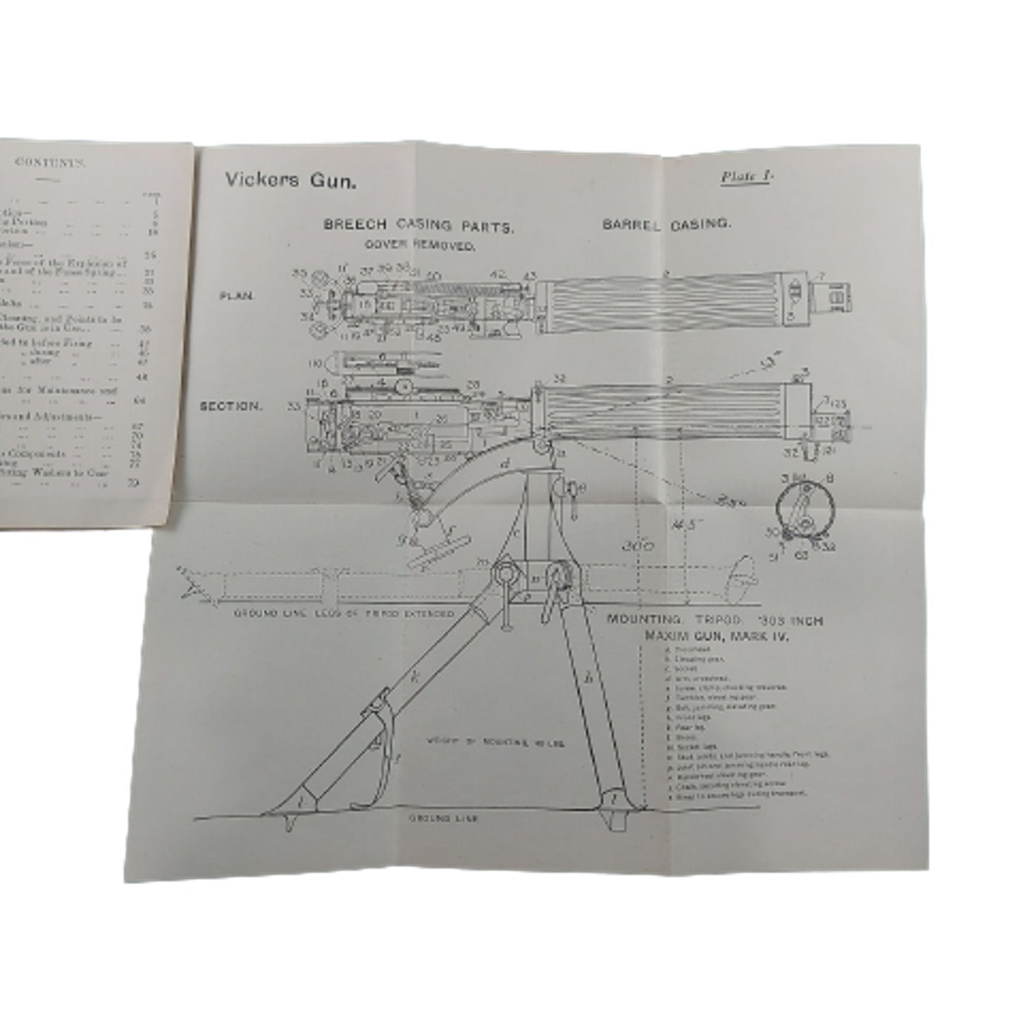 Named WW1 Canadian British Vickers Machine Gun Manual -1915