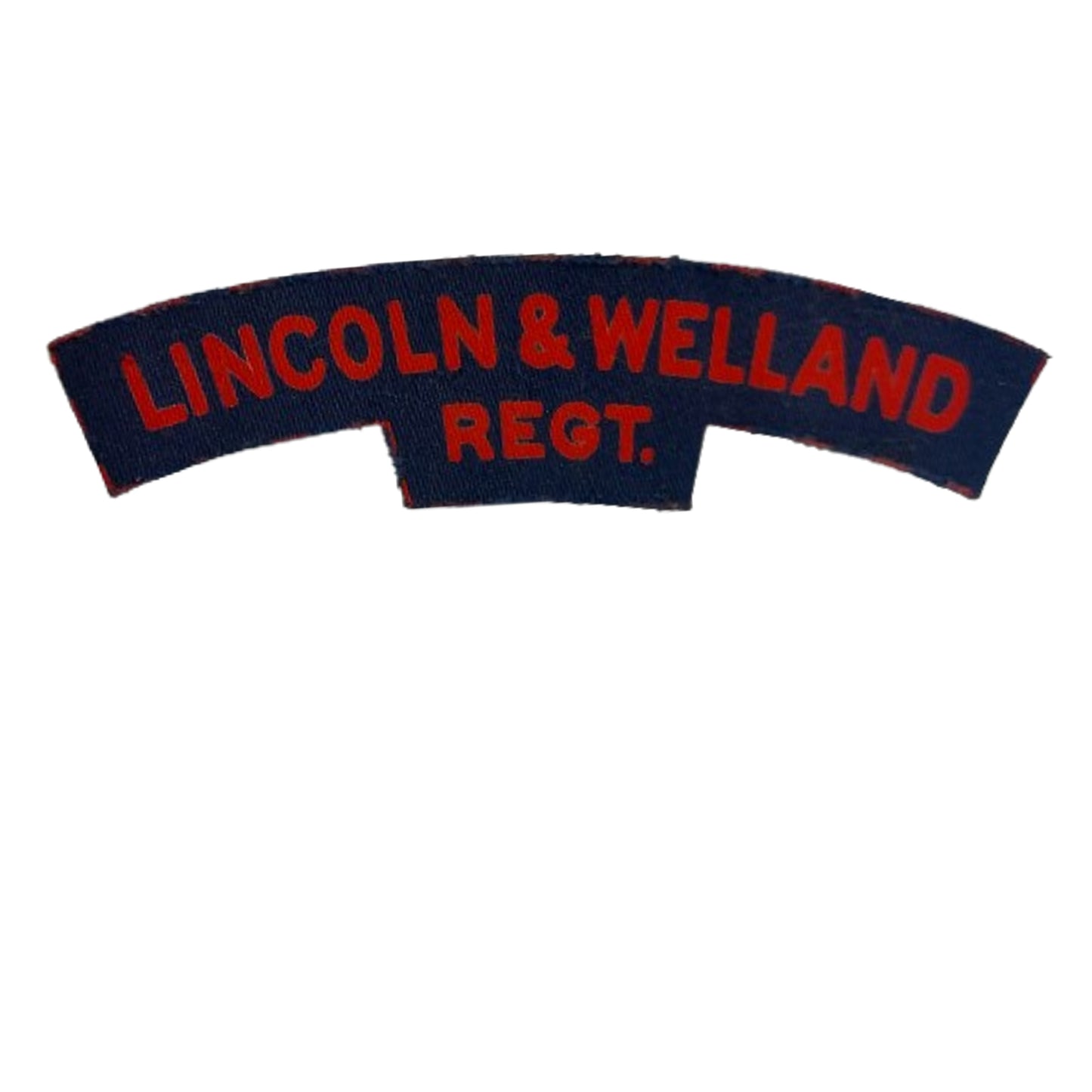 WW2 Canadian Lincoln And Welland Regiment Printed Canvas Shoulder Title