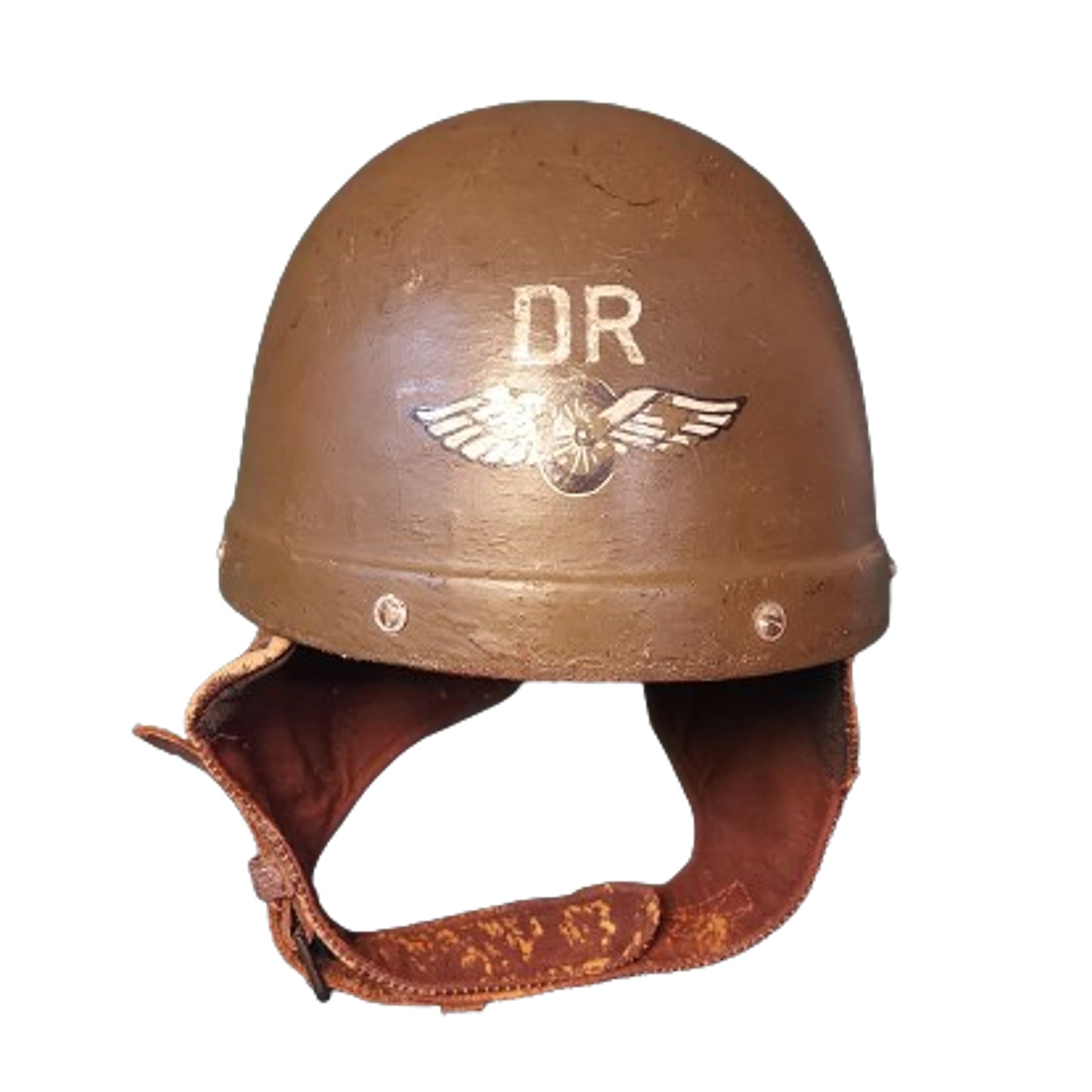 WW2 Canadian Dispatch Riders Fiber Helmet C-Broadarrow 1943
