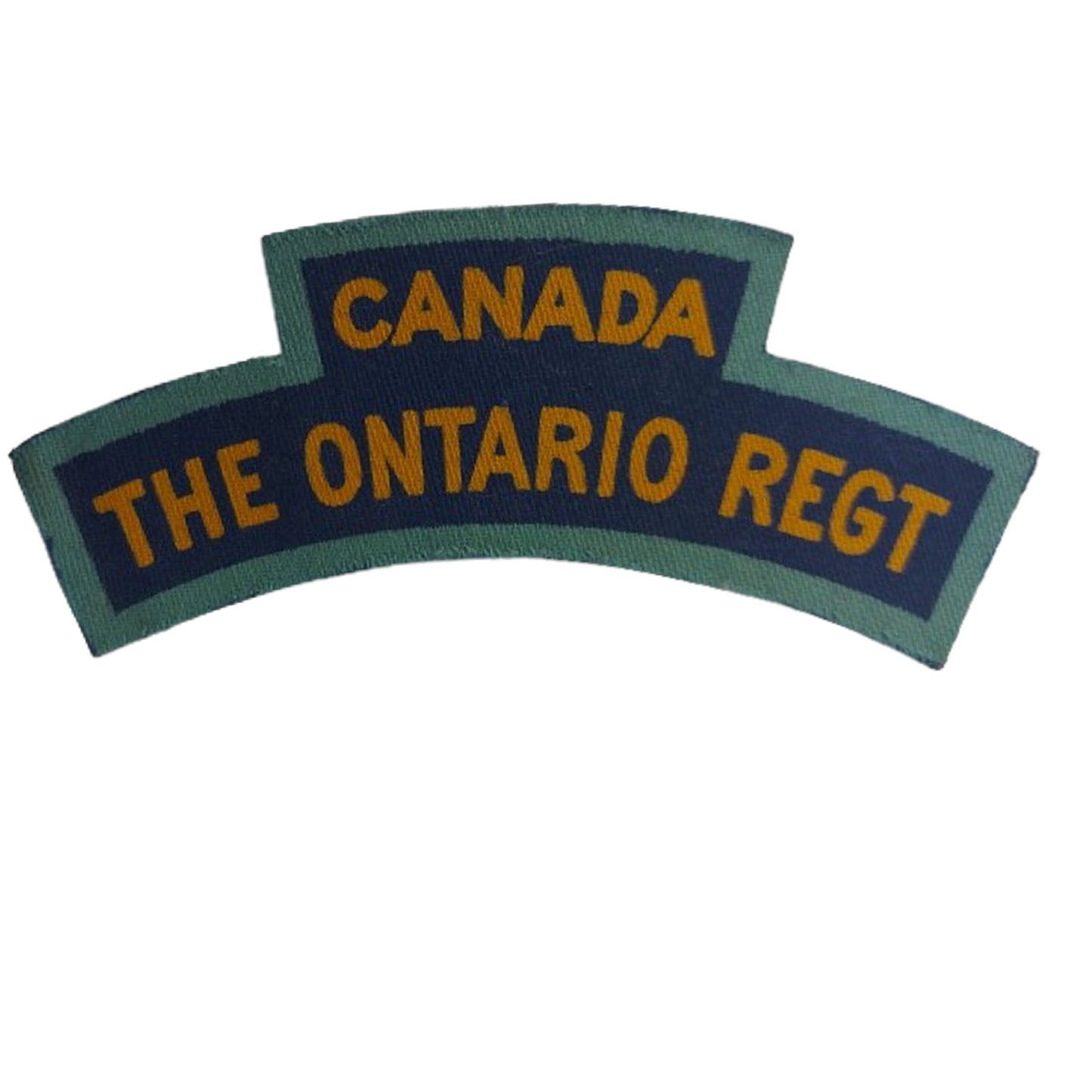 WW2 Canadian The Ontario (Tank) Regiment Printed Canvas Shoulder Title