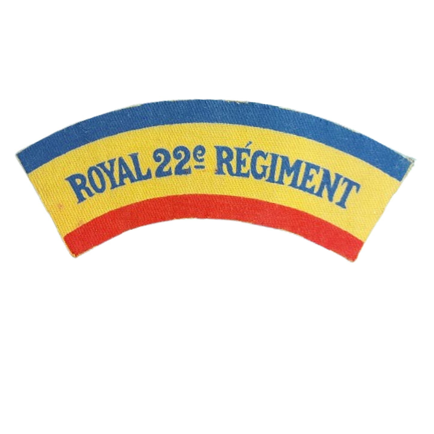 WW2 Canadian R22R Royal 22nd Regiment Printed Canvas Shoulder Title