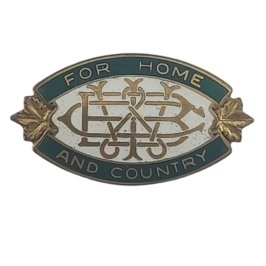 WW2 British For Home And Country Women's Institute Members Lapel Pin
