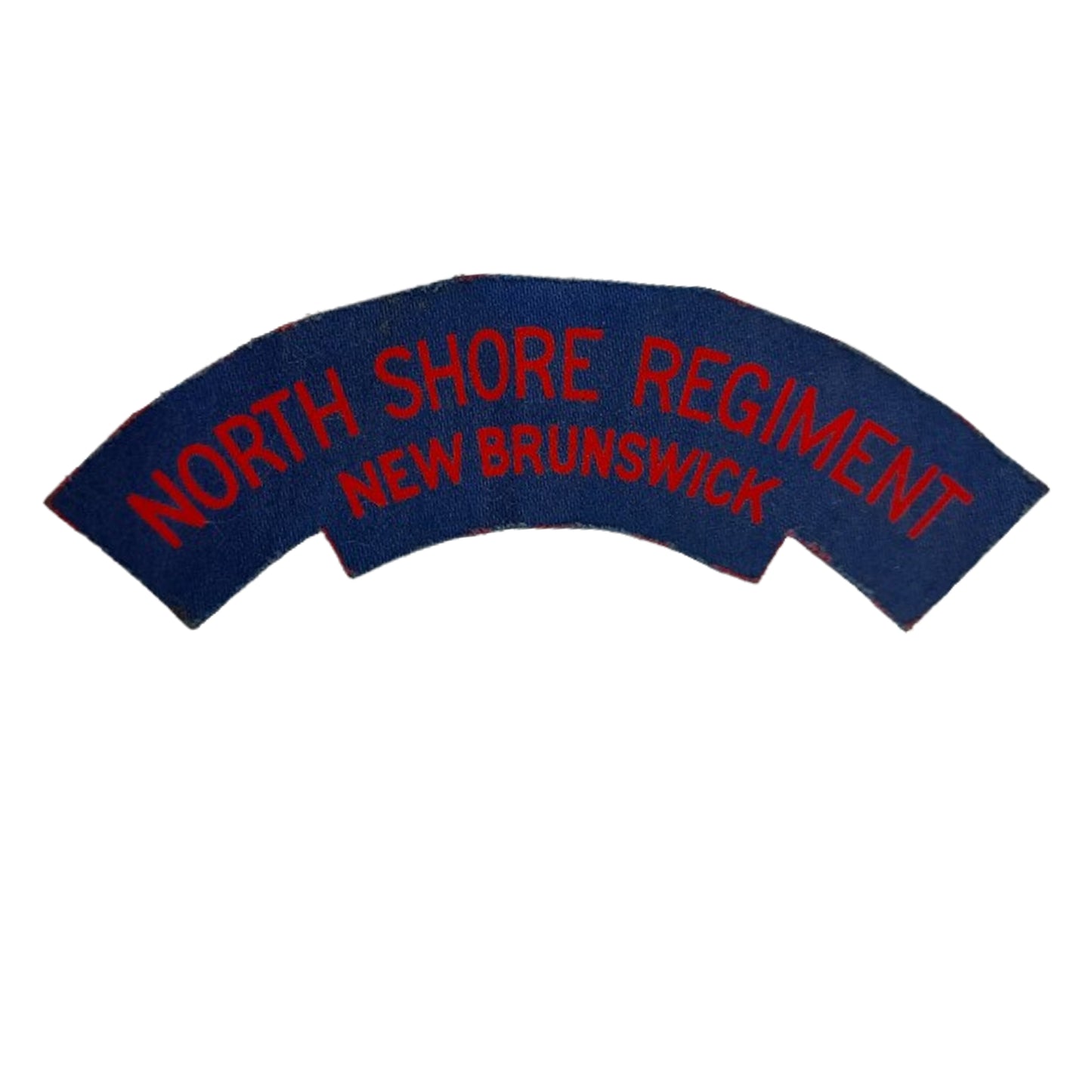 WW2 Canadian North Shore Regiment New Brunswick Printed Canvas Shoulder Title
