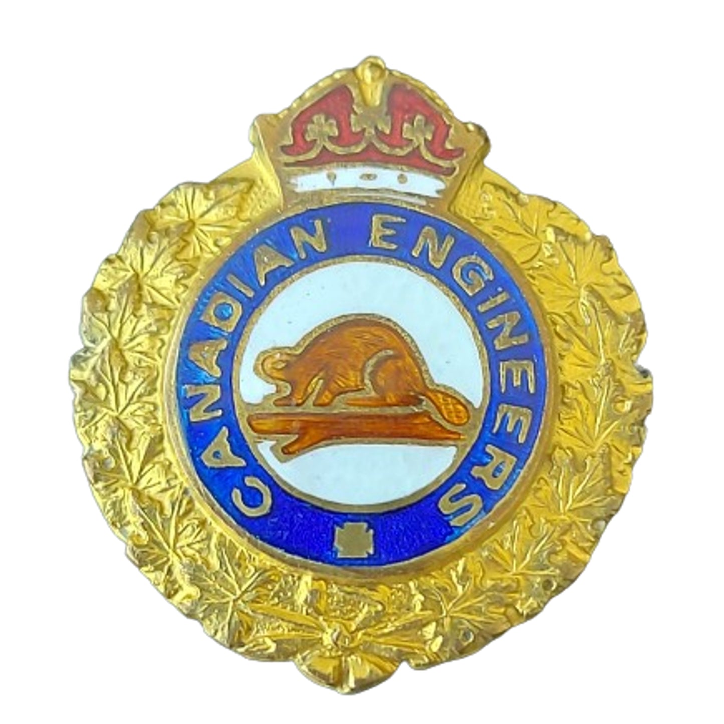 WW1 CEF Canadian Engineers Sweetheart Pin -Gilt And Enamel