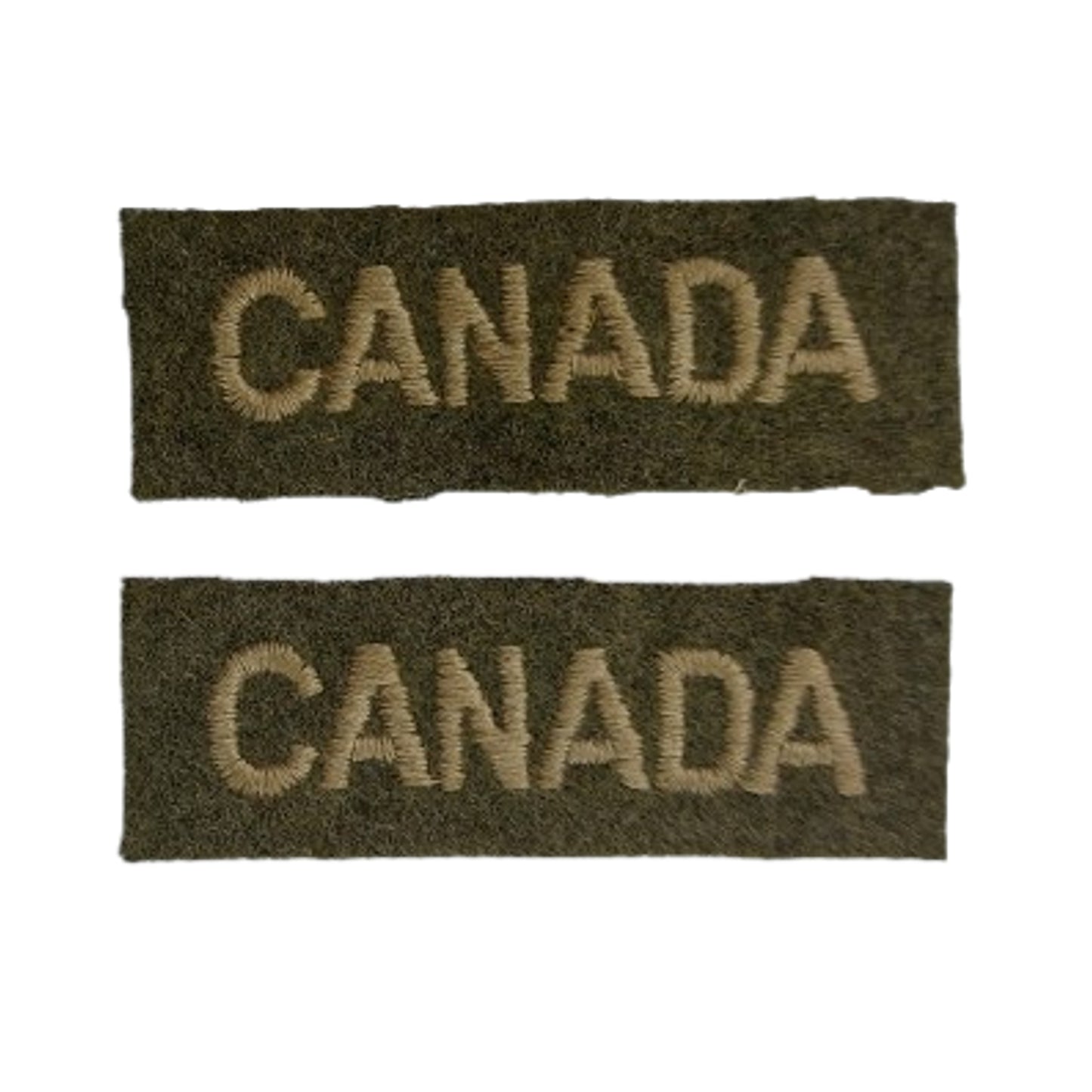 WW2 Canadian CANADA Cloth Shoulder Title Pair
