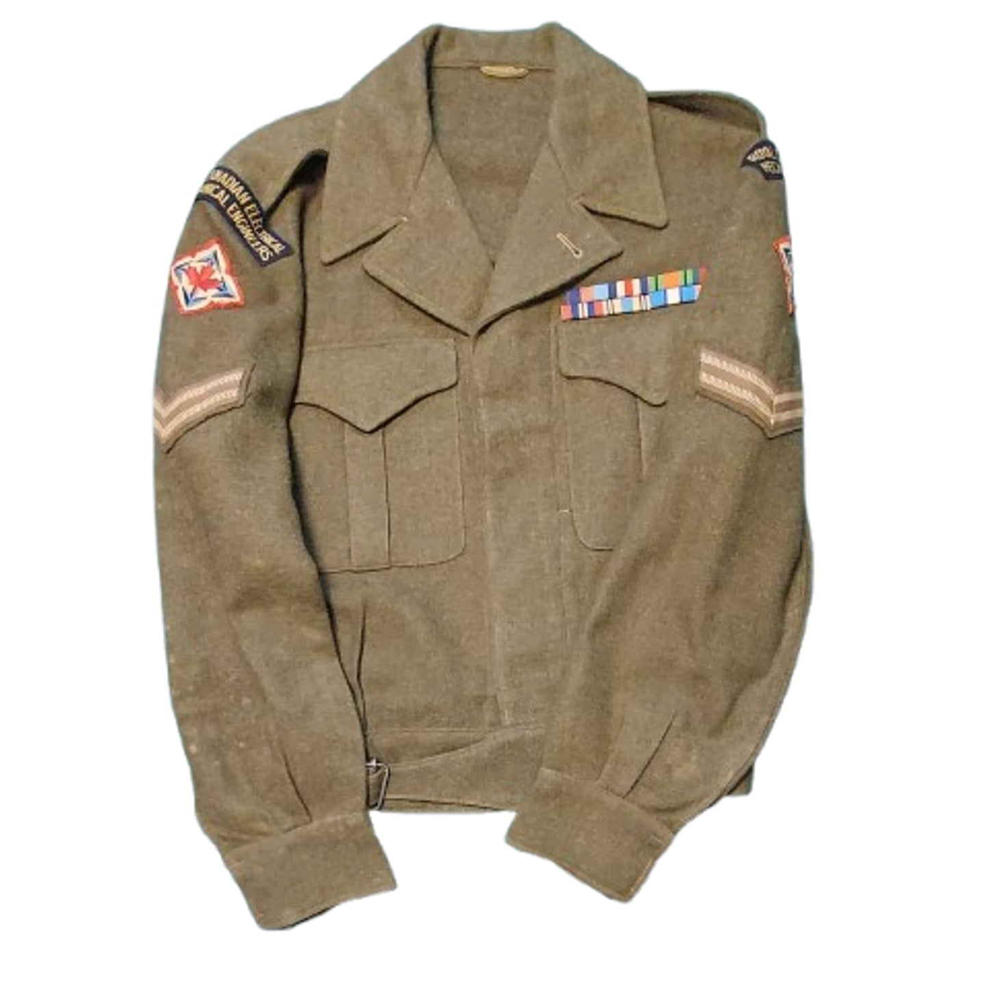 Post-WW2 Canadian RCEME Royal Canadian Electrical Mechanical Engineers Battle Dress Tunic